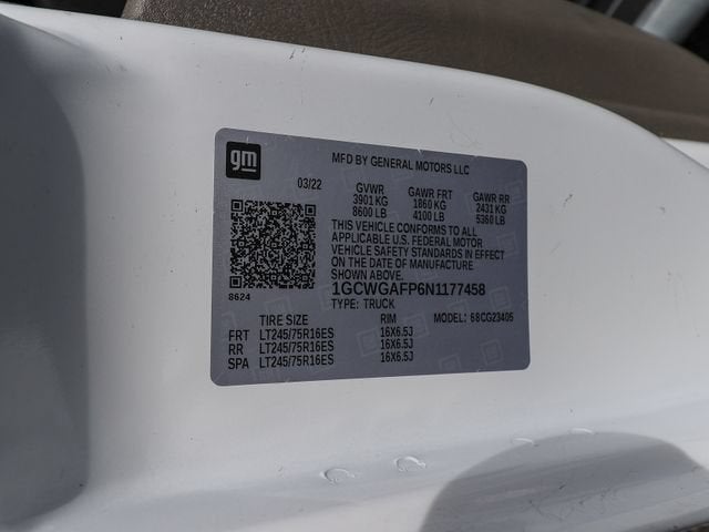 2022 Chevrolet Express Cargo 2500 Base