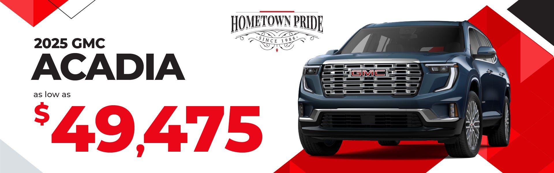 2025 GMC Acadia - as low as $49,475