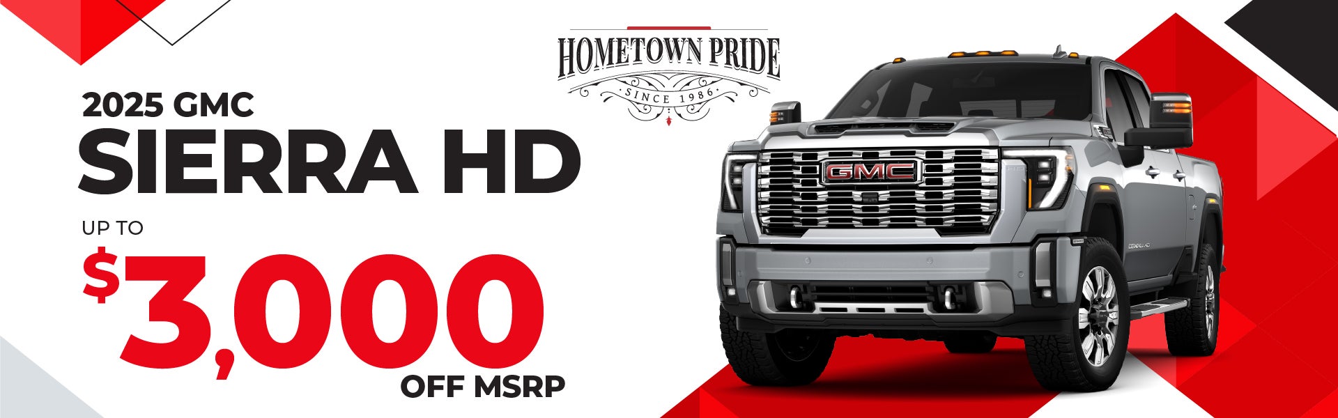 2025 GMC Sierra HD - up to $3000 off MSRP
