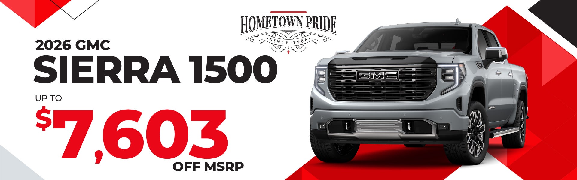 2026 GMC Sierra 1500 - up to $7603 off MSRP