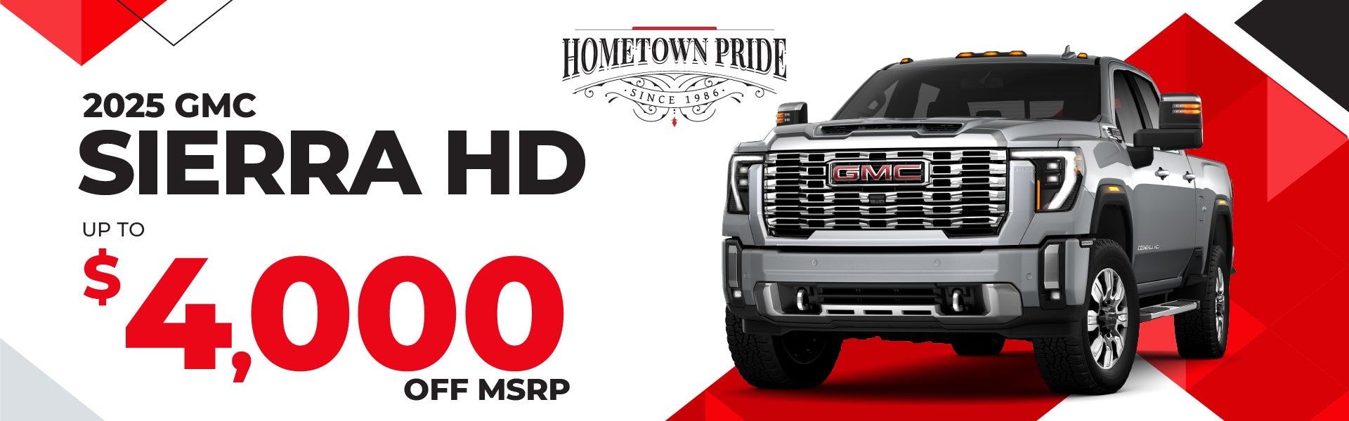 2025 GMC Sierra HD - up to $4000 off MSRP