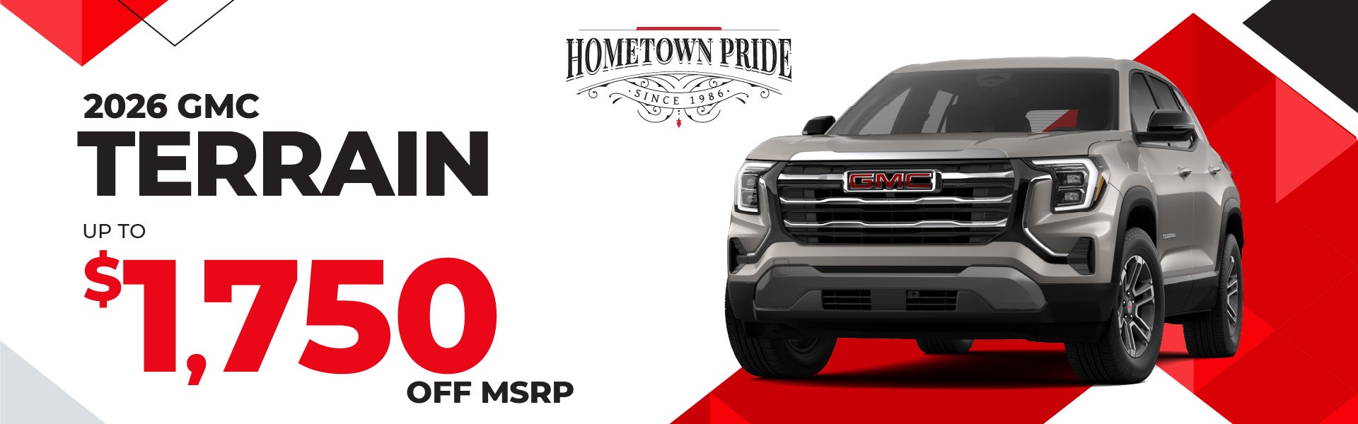 2026 GMC Terrain - save up to $1750 off MSRP