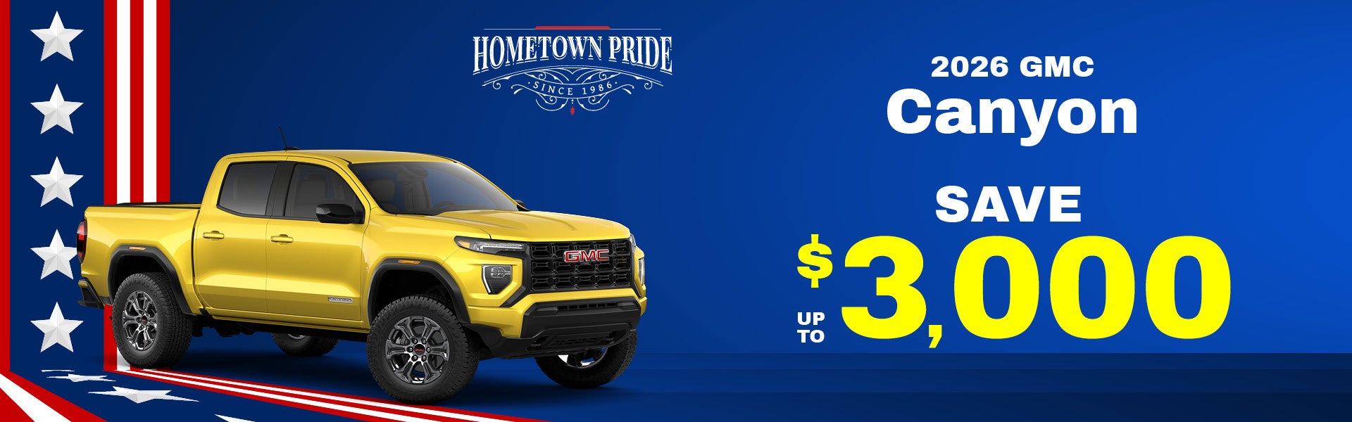 2026 GMC Canyon - up to $3000 off MSRP