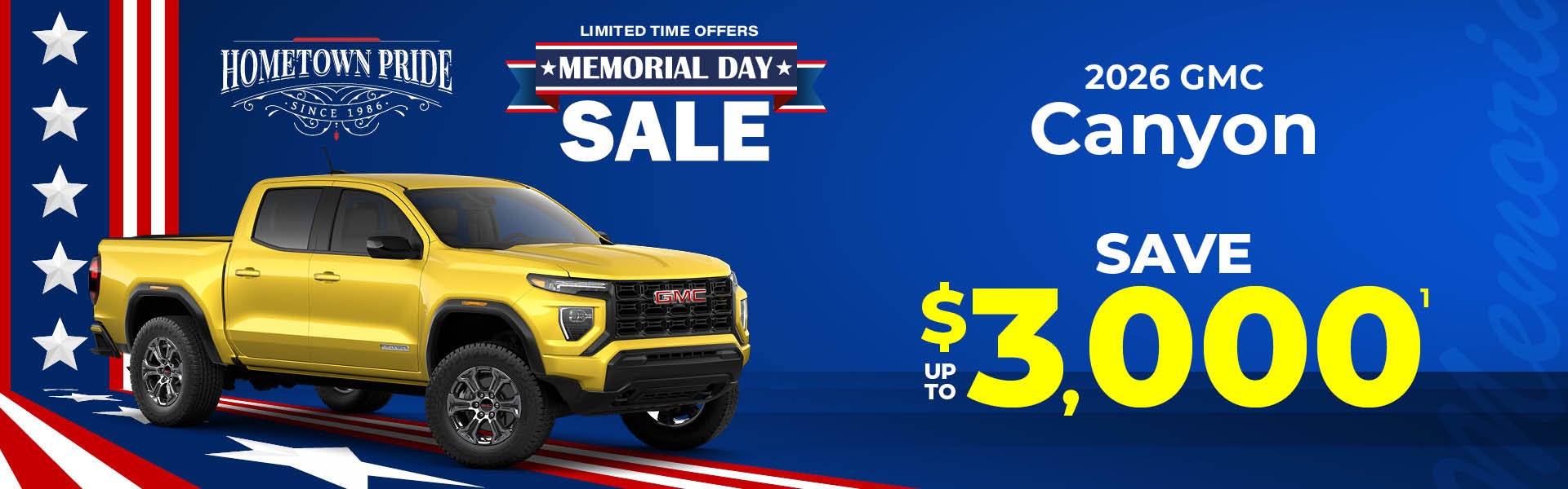 2026 GMC Canyon - up to $3000 off MSRP