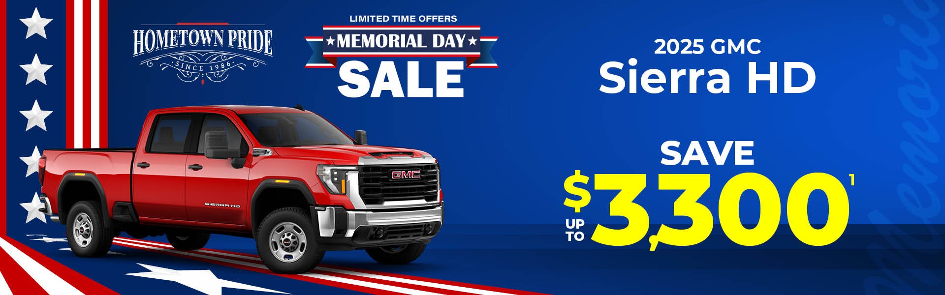 2025 GMC Sierra HD - up to $3300 off MSRP