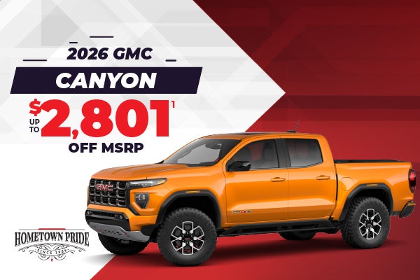 2026 GMC Canyon - up to $2801 off MSRP