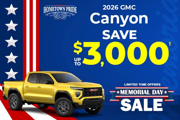 2026 GMC Canyon - up to $3000 off MSRP