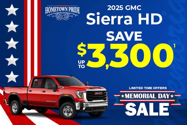 2025 GMC Sierra HD - up to $3300 off MSRP