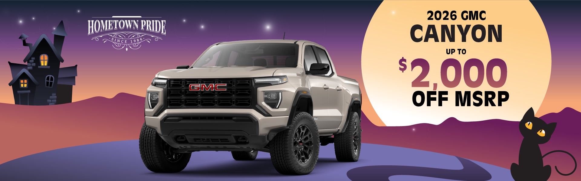 2026 GMC Canyon - up to $2000 off MSRP
