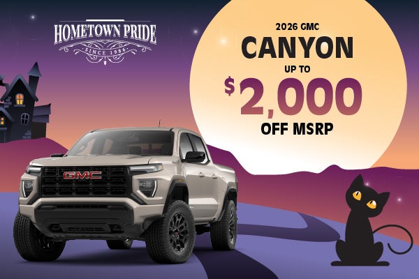 2026 GMC Canyon - up to $2000 off MSRP