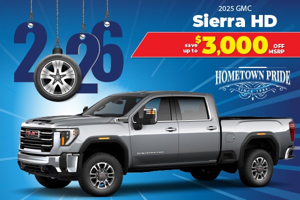 2025 GMC Sierra HD - up to $3000 off MSRP