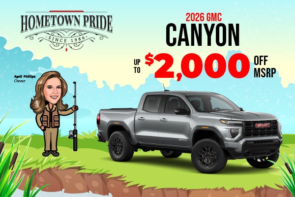2026 GMC Canyon - up to $2000 off MSRP
